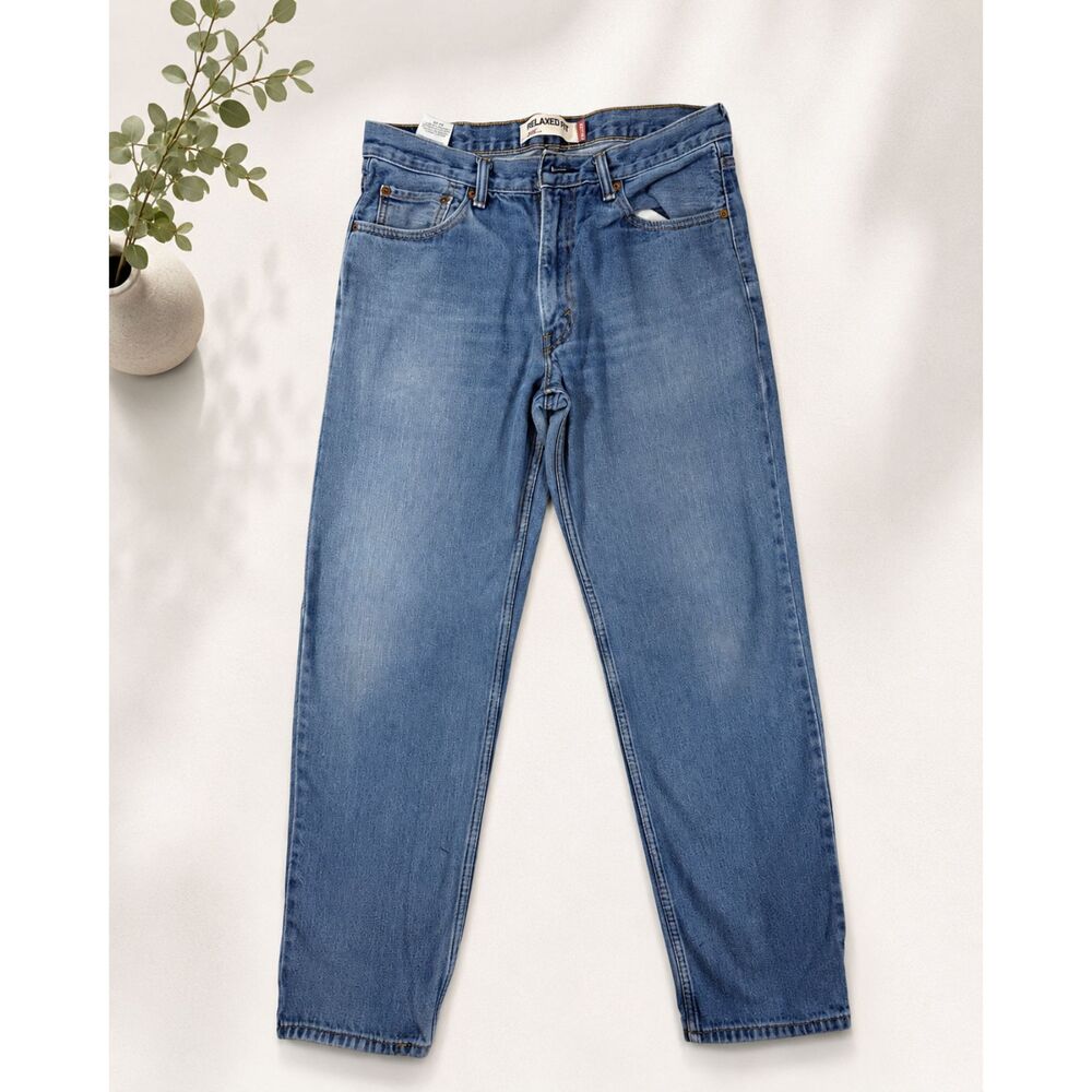 Levi's 550 Jeans Men's 34x32 Relaxed Fit Light Wash Blue Denim Vintage Style